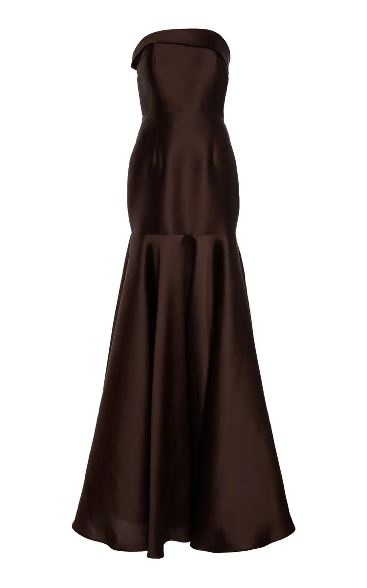 Greta Constantine Jabiru Satin Drop Waist Gown | Thumbnail 4