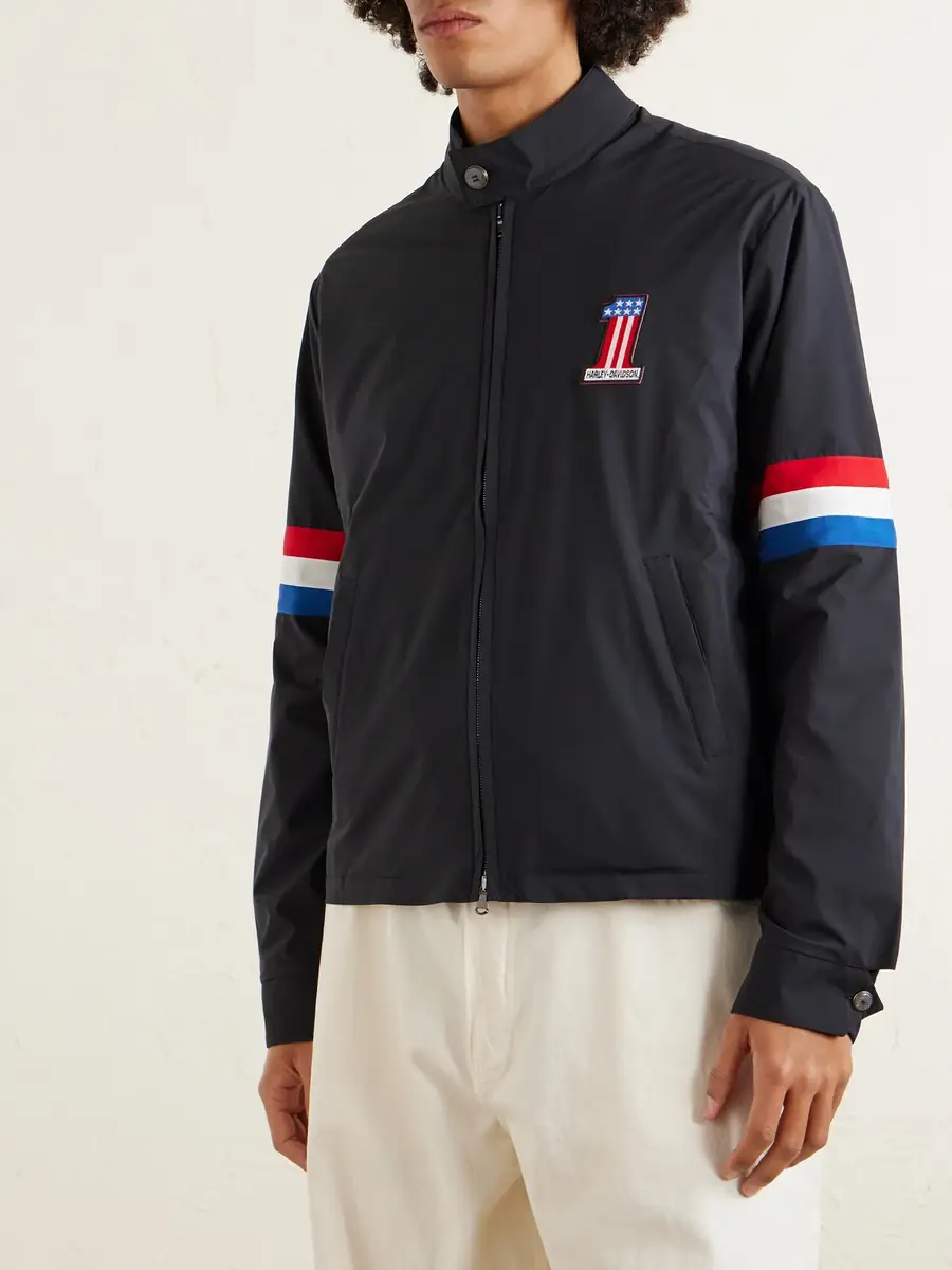 God’s True Cashmere Harley-Davidson Striped Appliquéd Recycled Shell Jacket - Men | Thumbnail 3 God’s True Cashmere Harley-Davidson Striped Appliquéd Recycled Shell Jacket - Men | Thumbnail 3