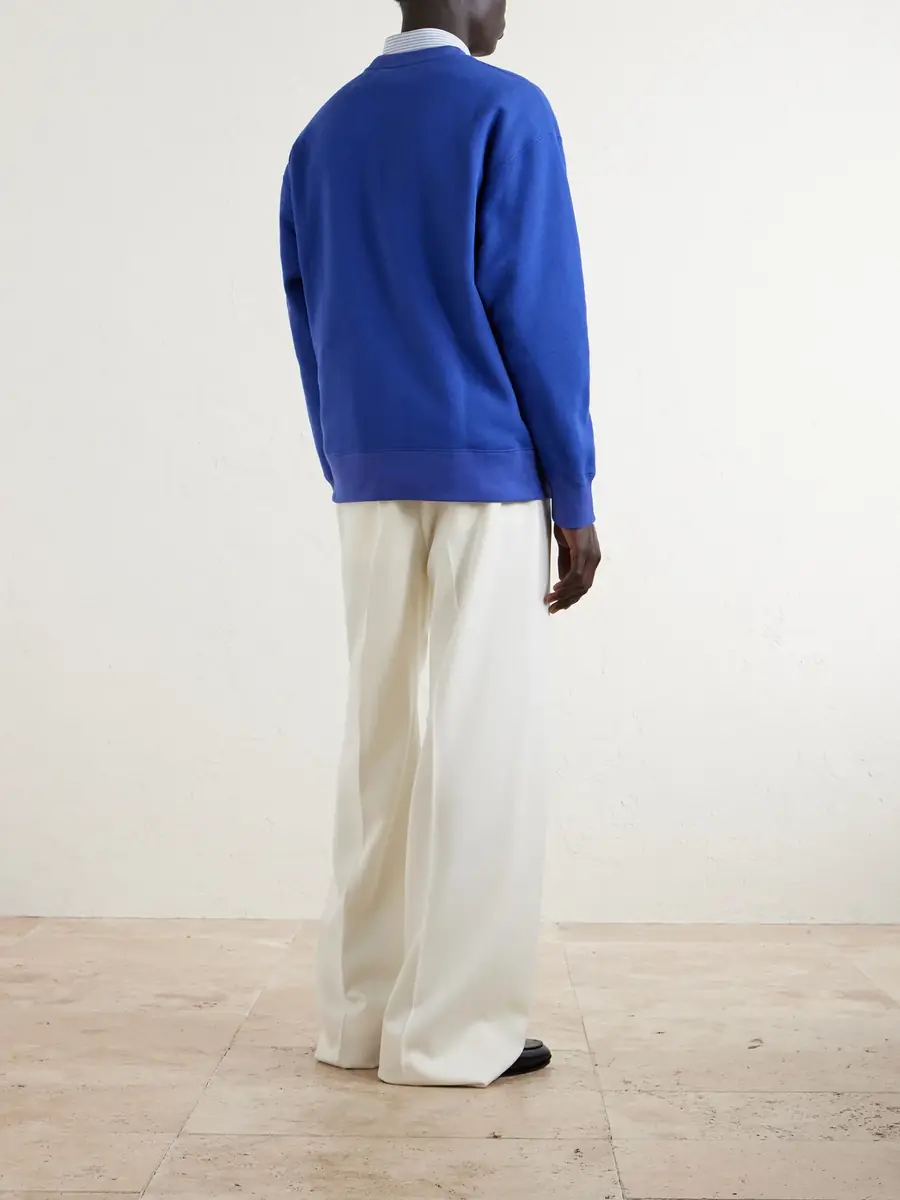 Valentino Garavani Logo-Print Cotton-Jersey Sweatshirt - Men | Thumbnail 4