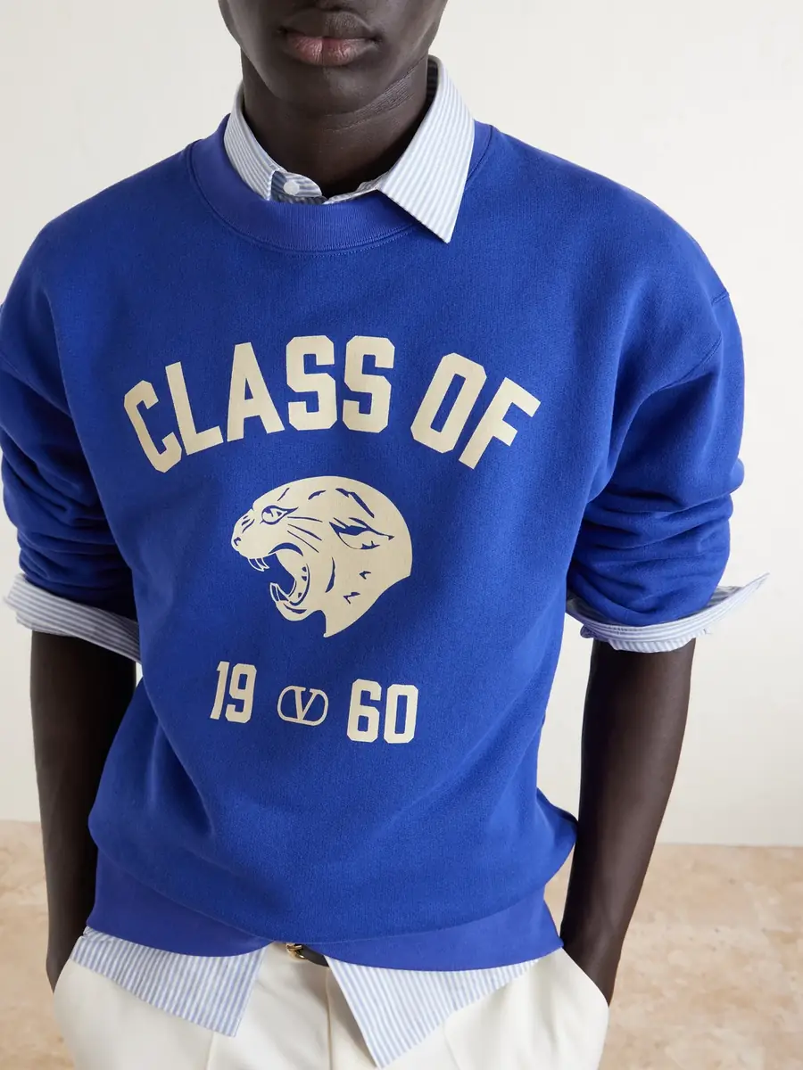 Valentino Garavani Logo-Print Cotton-Jersey Sweatshirt - Men | Thumbnail 5
