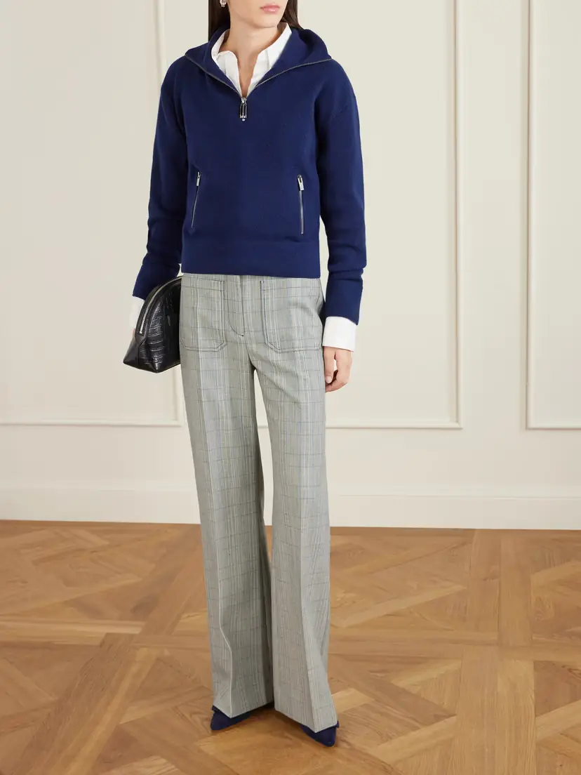 Victoria Beckham Alina Checked Wool Wide-leg Pants | Thumbnail 2