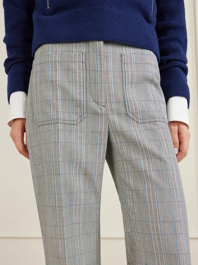 Victoria Beckham Alina Checked Wool Wide-leg Pants | Thumbnail 5