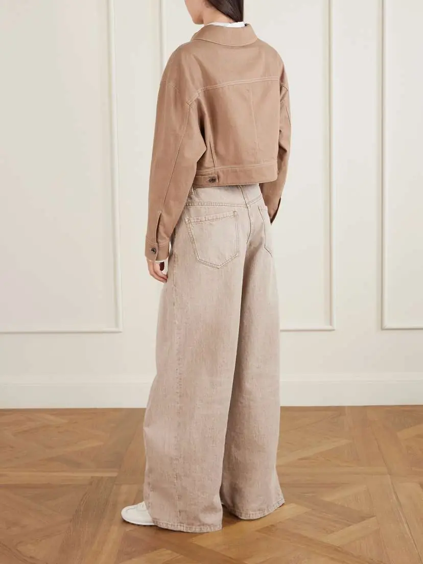 Brunello Cucinelli Cropped Cotton-twill Jacket | Thumbnail 4