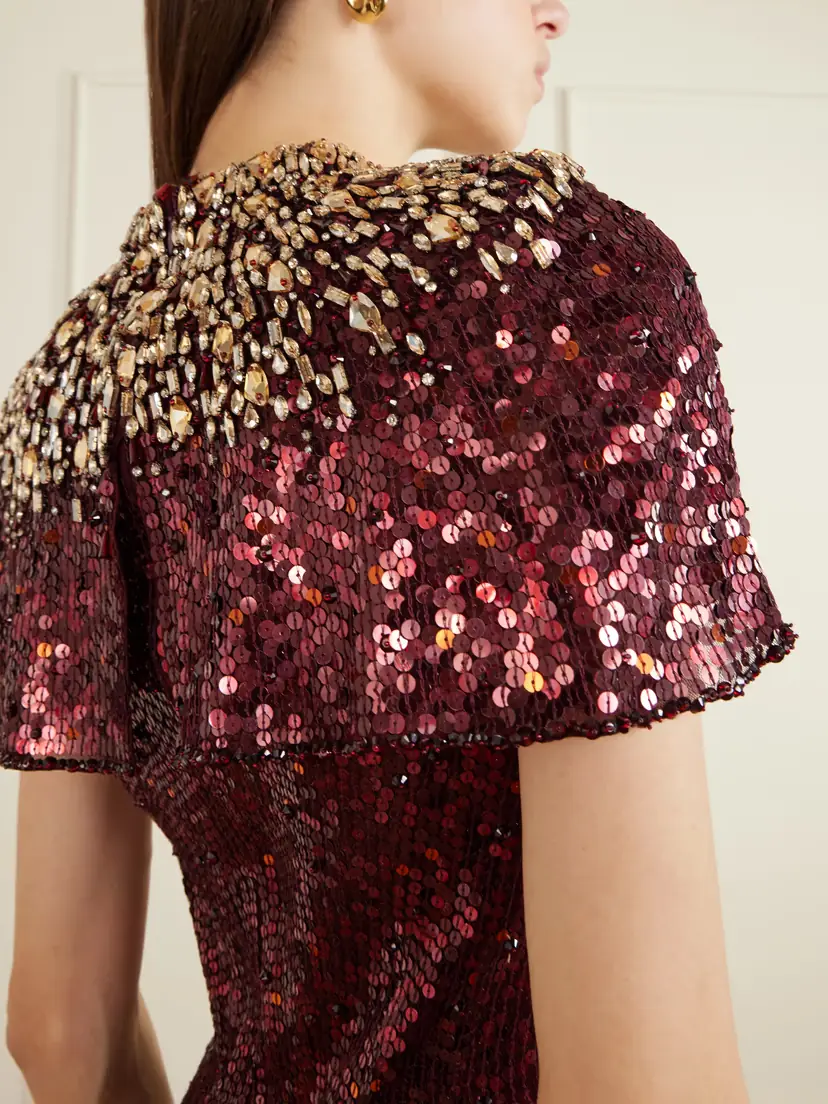 Jenny Packham Radiant Sequined Crepe Gown | Thumbnail 5 Jenny Packham Radiant Sequined Crepe Gown | Thumbnail 5