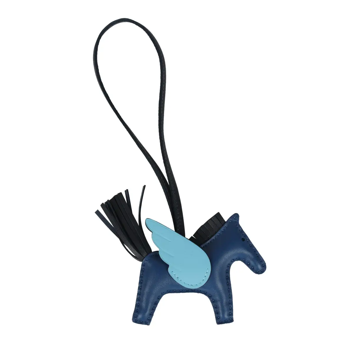 HERMÈS Hermes Pegase Rodeo Bag Charm PM Bleu Tie, Celeste and Bleu Nuit Milo Lambskin | Thumbnail 2 HERMÈS Hermes Pegase Rodeo Bag Charm PM Bleu Tie, Celeste and Bleu Nuit Milo Lambskin | Thumbnail 2
