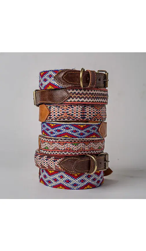 Verve Culture Moroccan Kilim Dog Collar & Leash | Thumbnail 2 Verve Culture Moroccan Kilim Dog Collar & Leash | Thumbnail 2