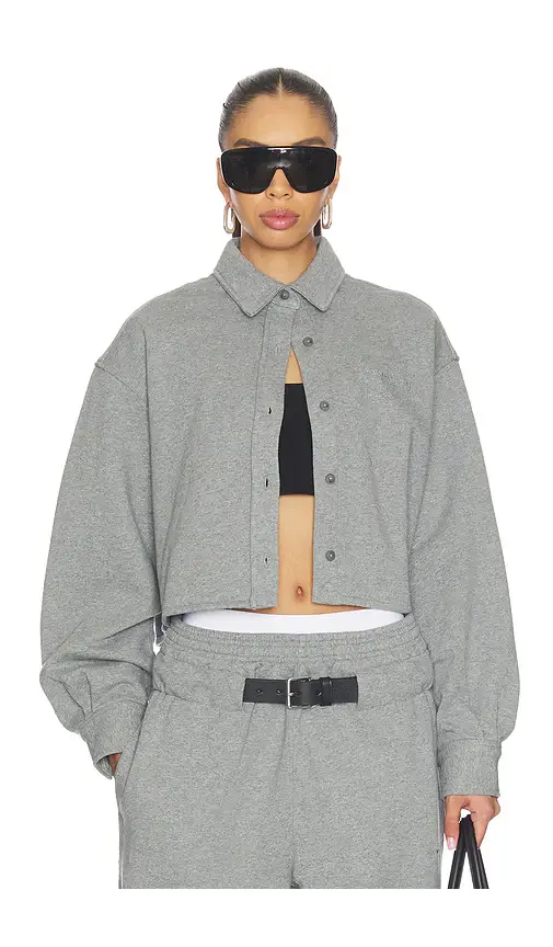 Alexander Wang Cropped Button Down Shirt | Image 1 Alexander Wang Cropped Button Down Shirt | Image 1