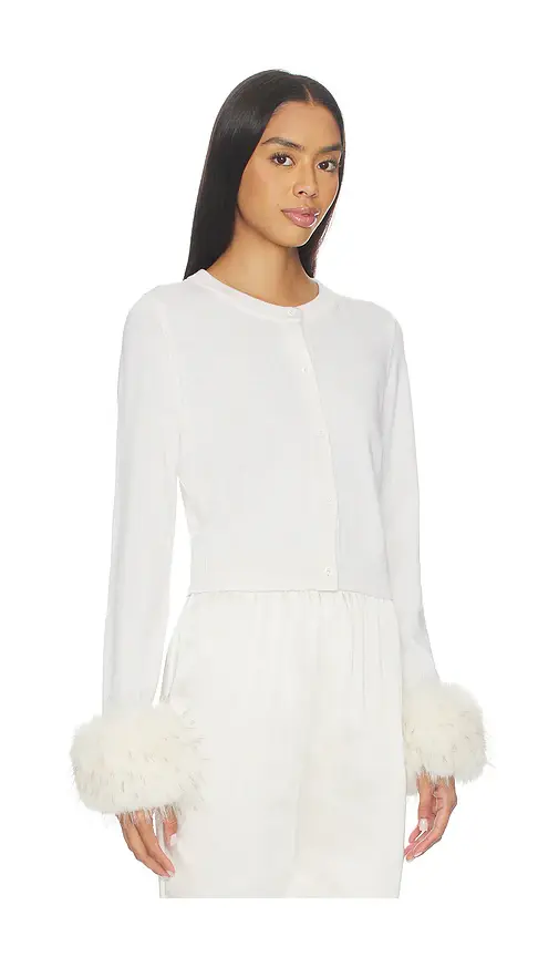 Alice + Olivia Alice + Olivia Dollie Faux Fur Cuff Cardigan | Thumbnail 2 Alice + Olivia Alice + Olivia Dollie Faux Fur Cuff Cardigan | Thumbnail 2