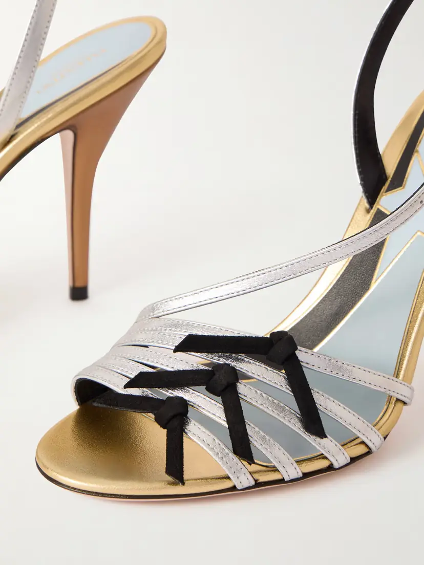 Valentino Garavani Nodine 100 Bow-detailed Metallic-leather Sandals | Thumbnail 5 Valentino Garavani Nodine 100 Bow-detailed Metallic-leather Sandals | Thumbnail 5