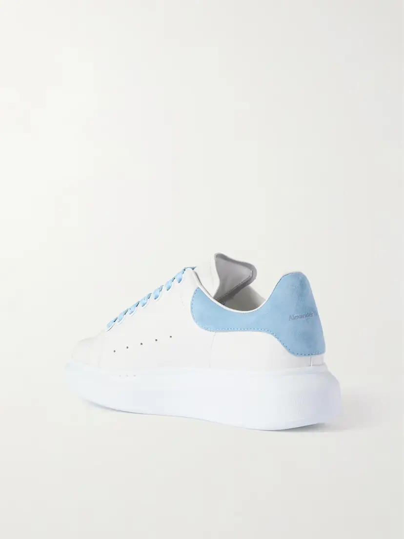 Alexander McQueen Overisize-sole Suede-trimmed Leather Sneakers | Thumbnail 3 Alexander McQueen Overisize-sole Suede-trimmed Leather Sneakers | Thumbnail 3