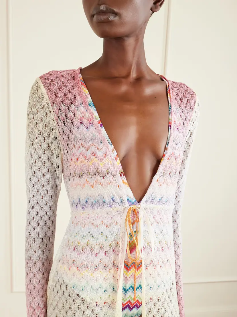 Missoni Dégradé Metallic Crochet-knit Coverup | Thumbnail 4 Missoni Dégradé Metallic Crochet-knit Coverup | Thumbnail 4