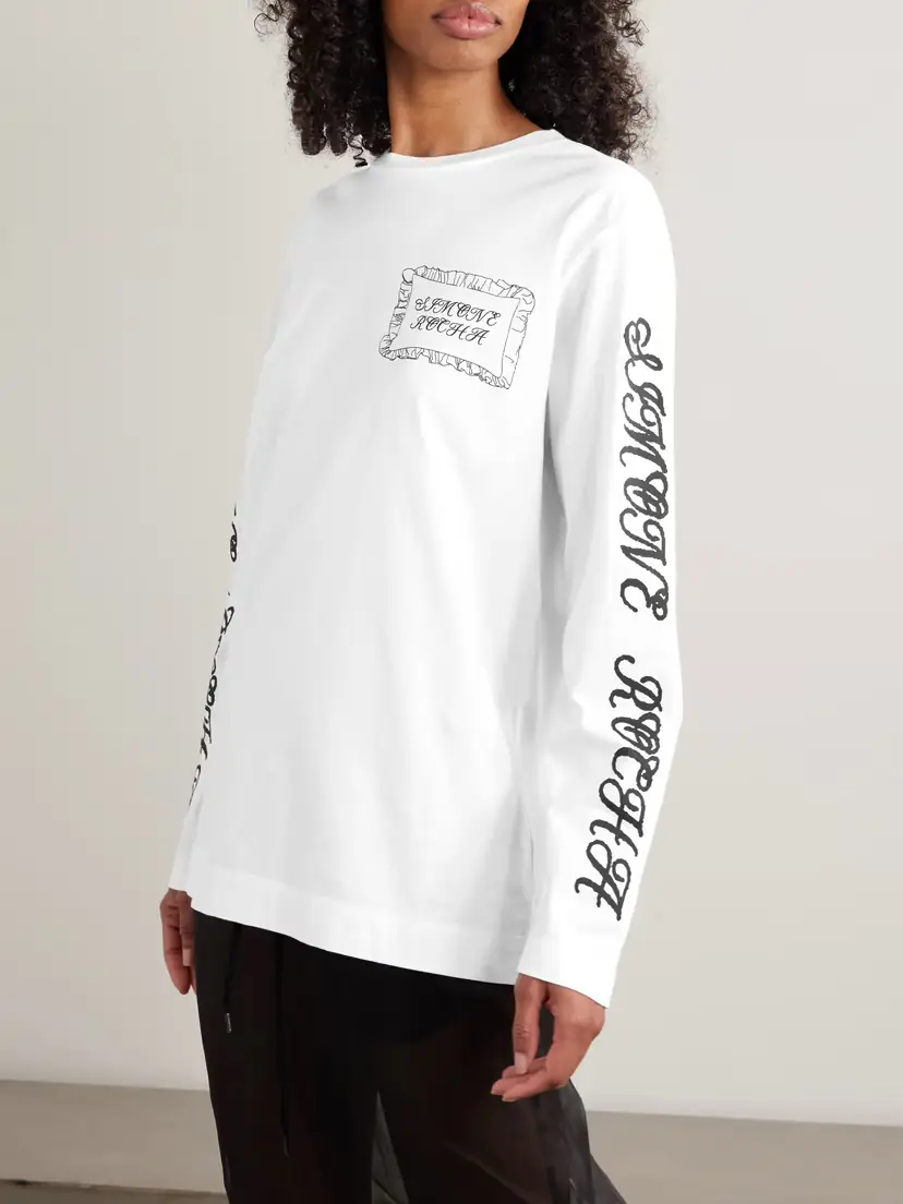 Simone Rocha Pillowcase Printed Cotton-jersey T-shirt | Thumbnail 3 Simone Rocha Pillowcase Printed Cotton-jersey T-shirt | Thumbnail 3