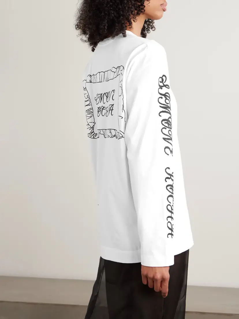 Simone Rocha Pillowcase Printed Cotton-jersey T-shirt | Thumbnail 4 Simone Rocha Pillowcase Printed Cotton-jersey T-shirt | Thumbnail 4