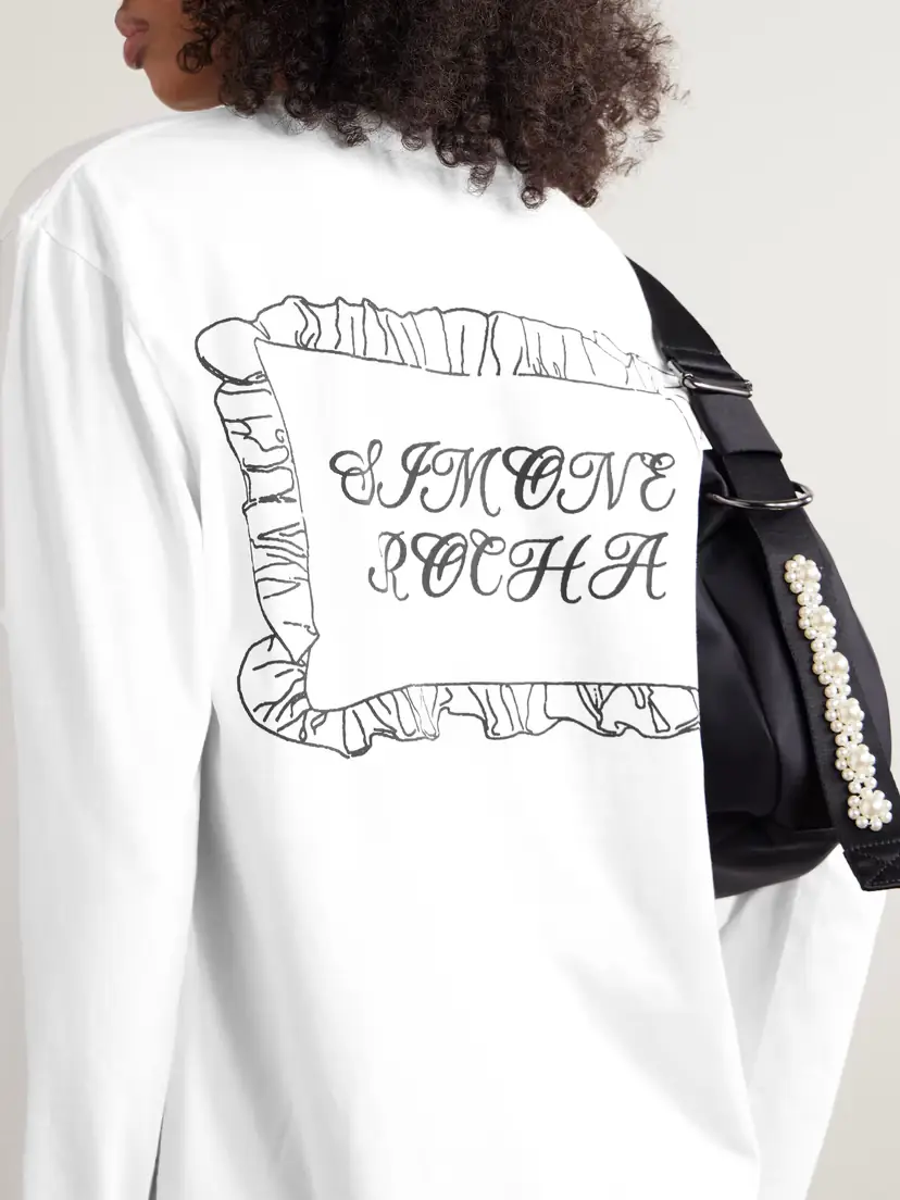 Simone Rocha Pillowcase Printed Cotton-jersey T-shirt | Thumbnail 6 Simone Rocha Pillowcase Printed Cotton-jersey T-shirt | Thumbnail 6