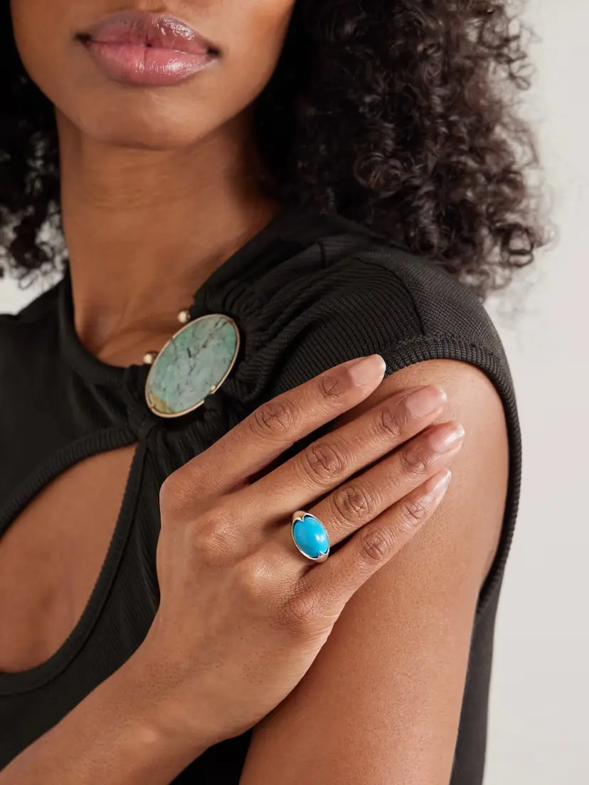 Loren Stewart Orb Sterling Silver And Turquoise Ring | Thumbnail 2 Loren Stewart Orb Sterling Silver And Turquoise Ring | Thumbnail 2