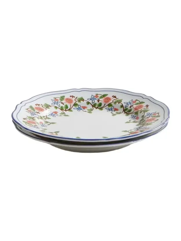 Cabana + Ginori 1735 Martina Set Of Two Porcelain Dessert Plates