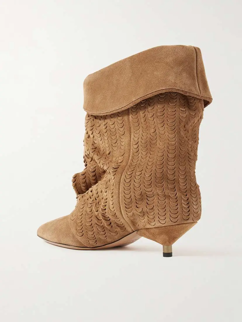 Isabel Marant Edrik Gathered Perforated Suede Ankle Boots | Thumbnail 3 Isabel Marant Edrik Gathered Perforated Suede Ankle Boots | Thumbnail 3