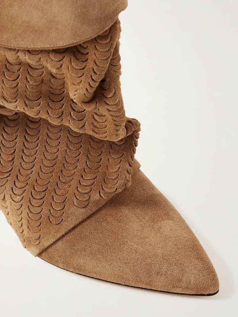 Isabel Marant Edrik Gathered Perforated Suede Ankle Boots | Thumbnail 5 Isabel Marant Edrik Gathered Perforated Suede Ankle Boots | Thumbnail 5
