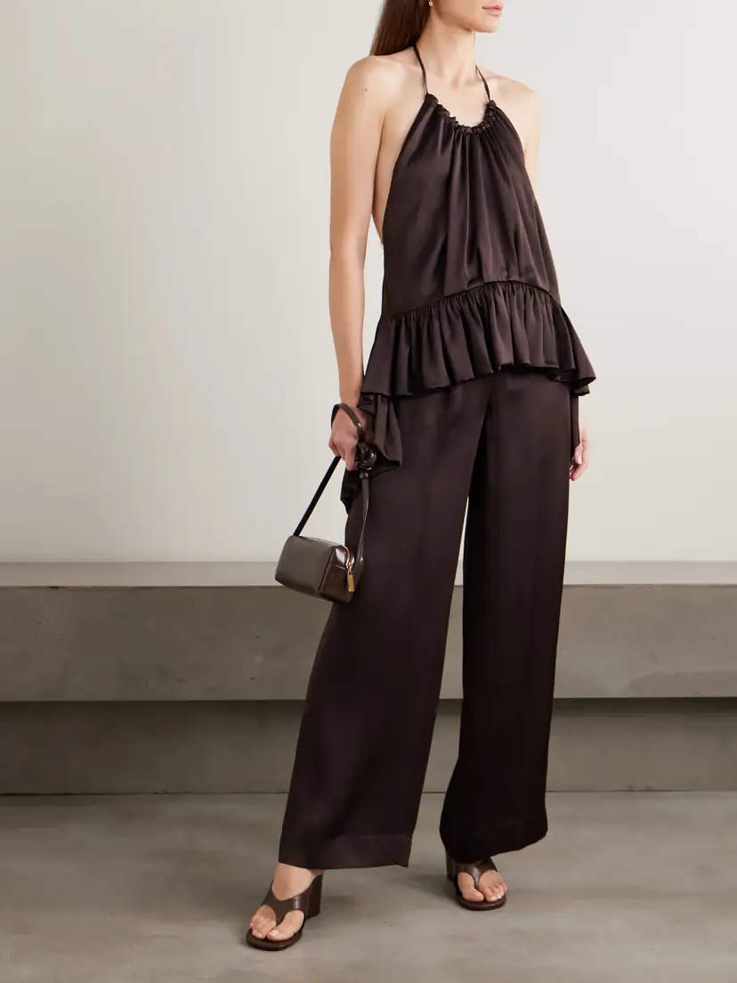 LIBEROWE Satin-crepe Wide-leg Pants | Thumbnail 2 LIBEROWE Satin-crepe Wide-leg Pants | Thumbnail 2