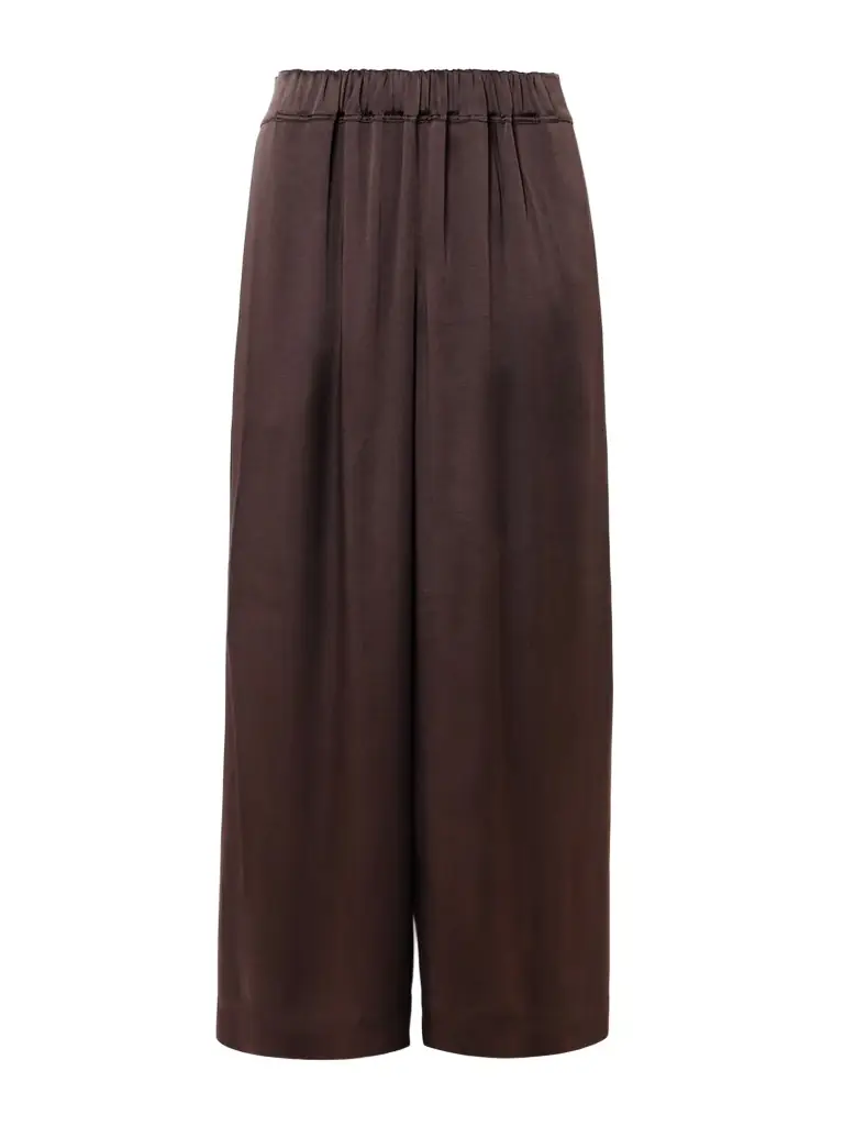 Satin-crepe Wide-leg Pants
