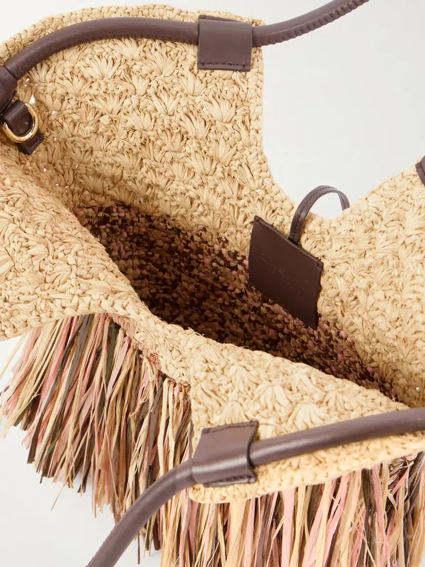 Zimmermann Goldentime Large Embellished Leather-trimmed Fringed Raffia Tote | Thumbnail 6 Zimmermann Goldentime Large Embellished Leather-trimmed Fringed Raffia Tote | Thumbnail 6