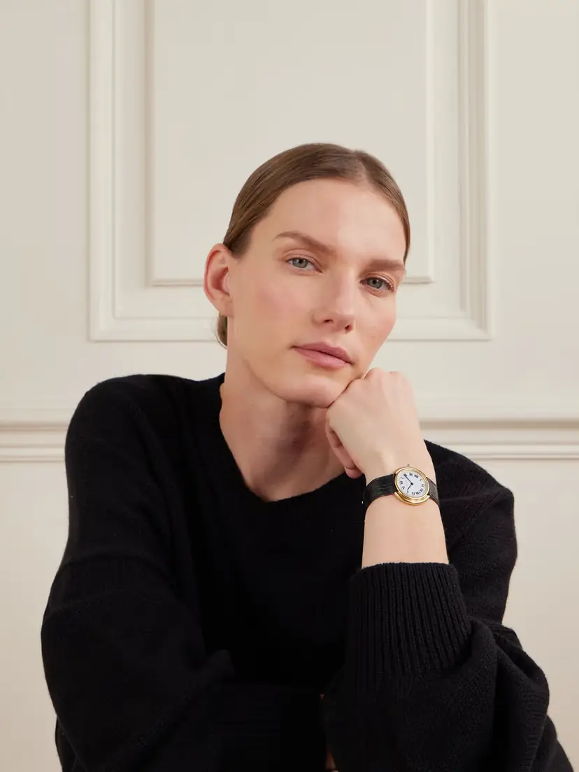 Stephanie Windsor Cartier Vintage 1970s Jumbo Vendôme 33m 18-karat Gold And Leather Watch | Thumbnail 2 Stephanie Windsor Cartier Vintage 1970s Jumbo Vendôme 33m 18-karat Gold And Leather Watch | Thumbnail 2