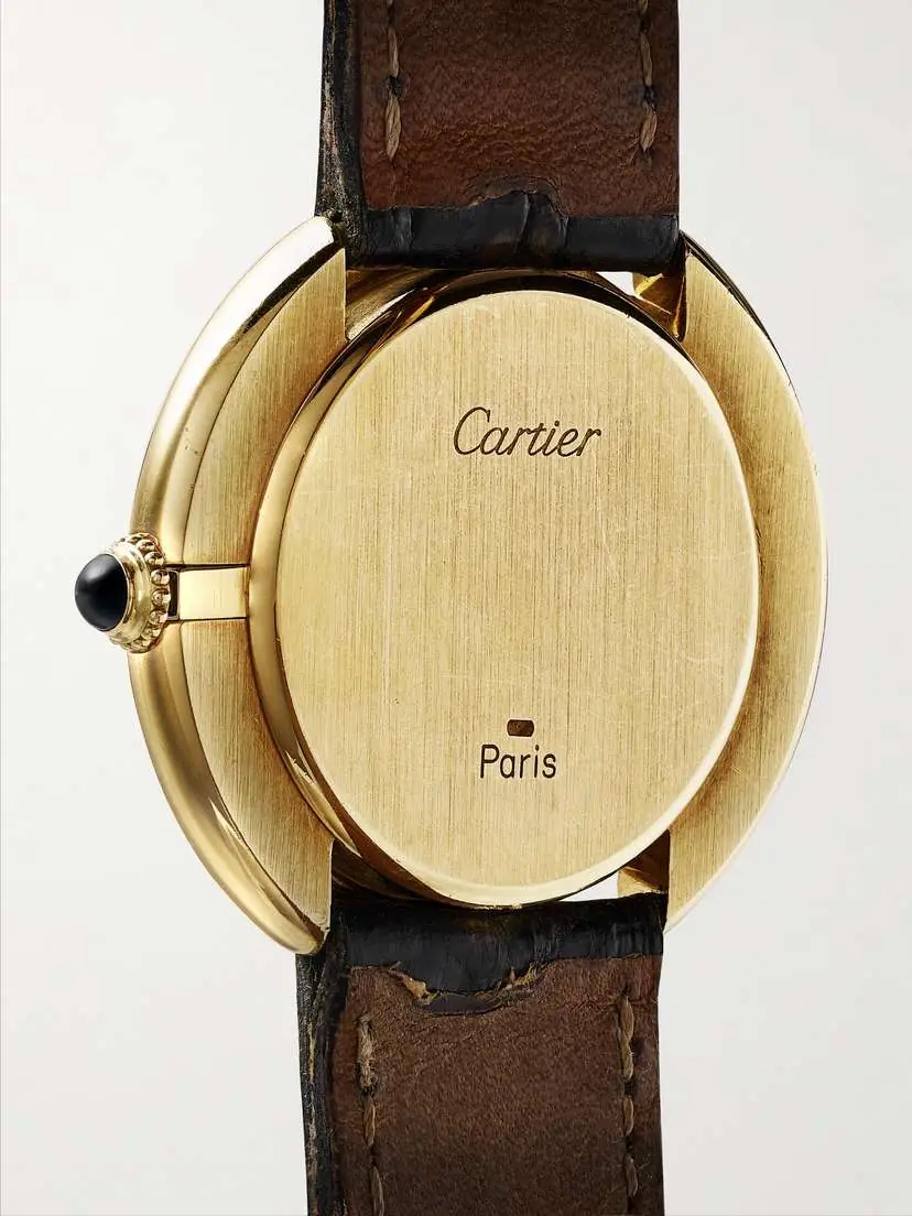 Stephanie Windsor Cartier Vintage 1970s Jumbo Vendôme 33m 18-karat Gold And Leather Watch | Thumbnail 4 Stephanie Windsor Cartier Vintage 1970s Jumbo Vendôme 33m 18-karat Gold And Leather Watch | Thumbnail 4