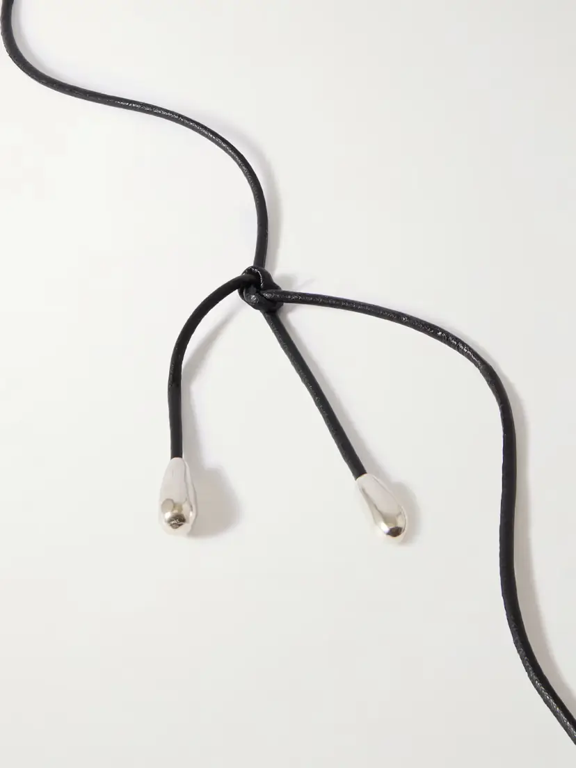 Sophie Buhai Full Moon Silver, Cord And Lapis Lazuli Necklace | Thumbnail 3
