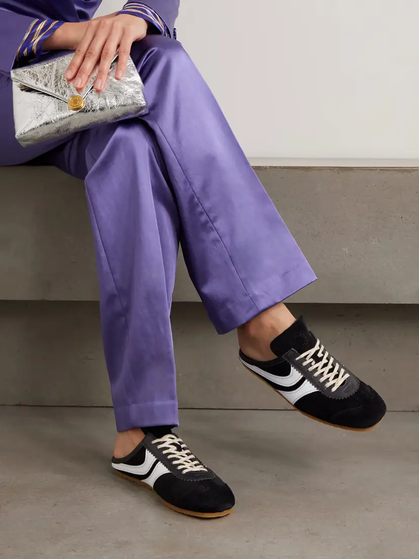 Dries Van Noten Leather-trimmed Suede Slip-on Sneakers | Thumbnail 2