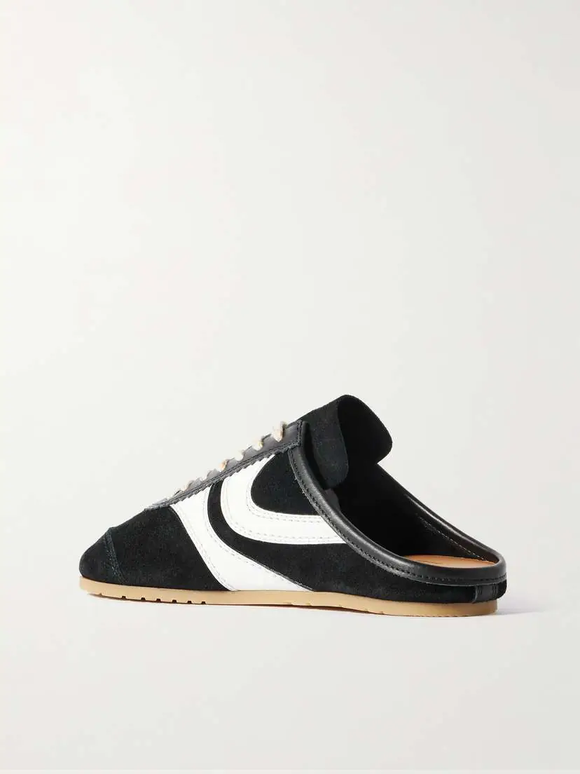 Dries Van Noten Leather-trimmed Suede Slip-on Sneakers | Thumbnail 3