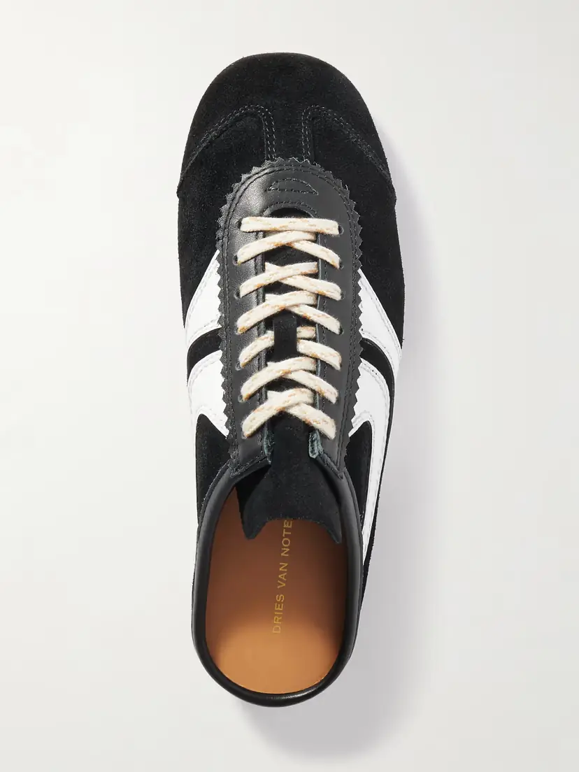 Dries Van Noten Leather-trimmed Suede Slip-on Sneakers | Thumbnail 5