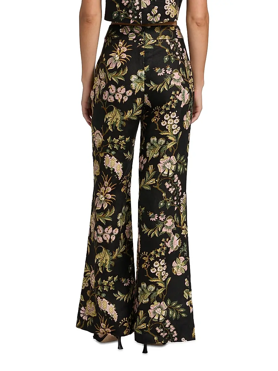 Cara Cara Women's Josephine Floral Linen Palazzo Pants | Thumbnail 5 Cara Cara Women's Josephine Floral Linen Palazzo Pants | Thumbnail 5