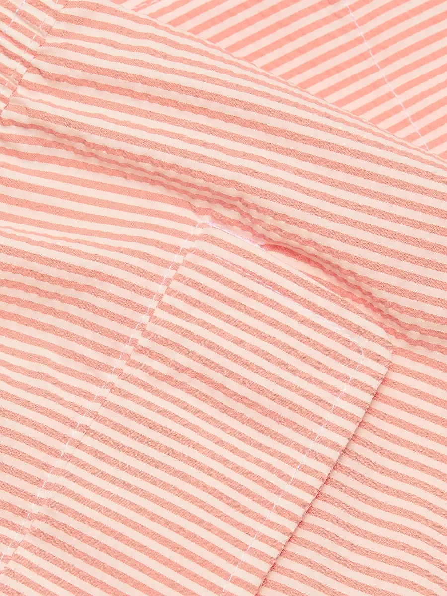 Saks Fifth Avenue Men's Seersucker Drawstring Swim Shorts - Salmon | Thumbnail 6 Saks Fifth Avenue Men's Seersucker Drawstring Swim Shorts - Salmon | Thumbnail 6