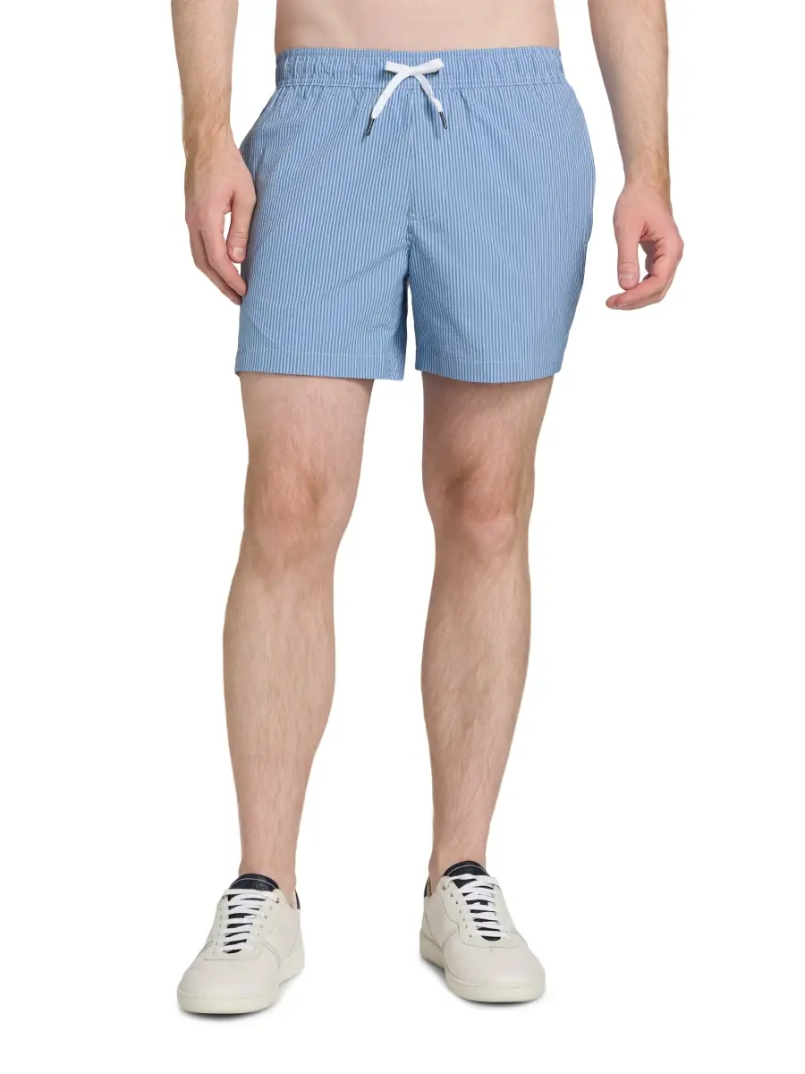 Saks Fifth Avenue Men's Tonal Microstripe Swim Shorts | Thumbnail 3 Saks Fifth Avenue Men's Tonal Microstripe Swim Shorts | Thumbnail 3