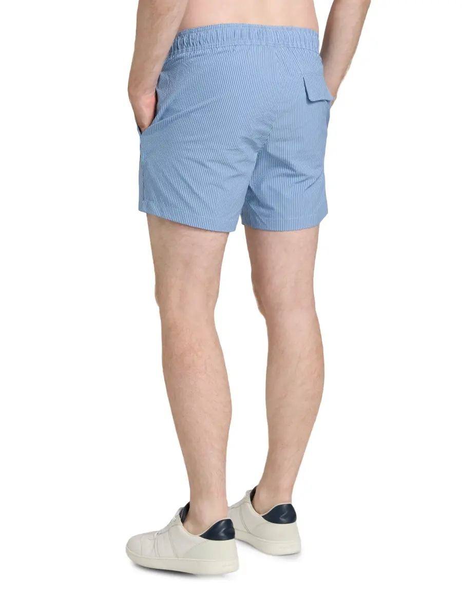 Saks Fifth Avenue Men's Tonal Microstripe Swim Shorts | Thumbnail 4 Saks Fifth Avenue Men's Tonal Microstripe Swim Shorts | Thumbnail 4