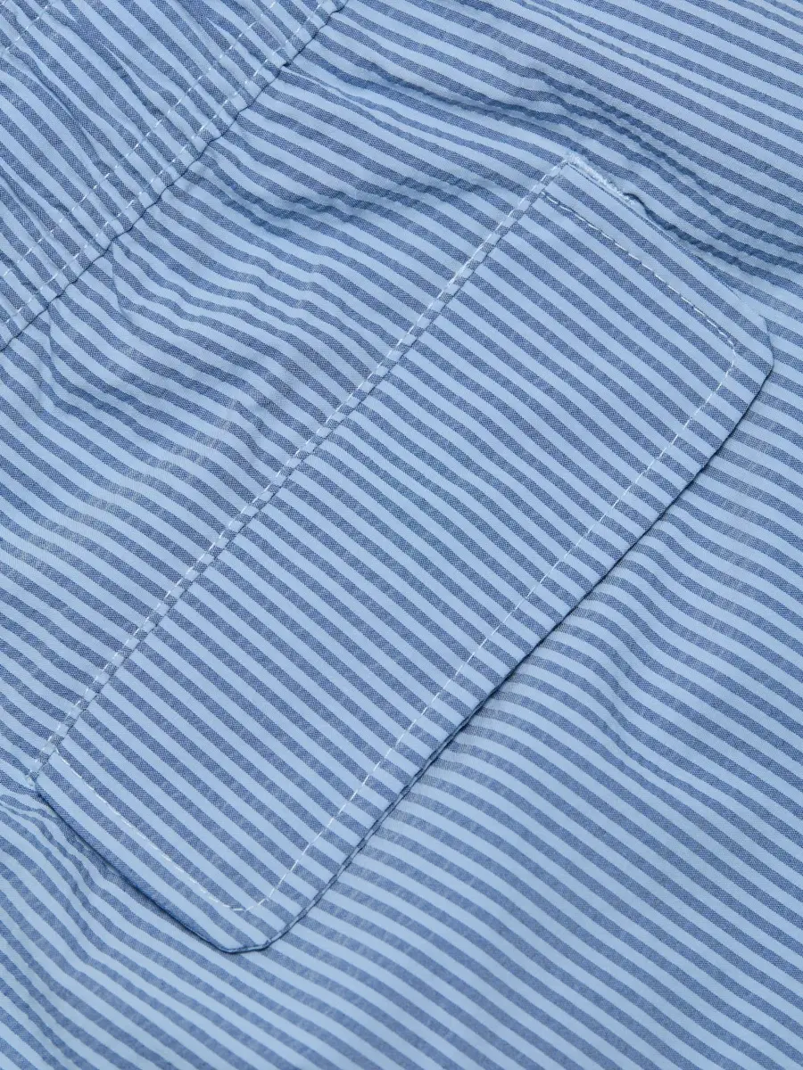 Saks Fifth Avenue Men's Tonal Microstripe Swim Shorts | Thumbnail 6 Saks Fifth Avenue Men's Tonal Microstripe Swim Shorts | Thumbnail 6