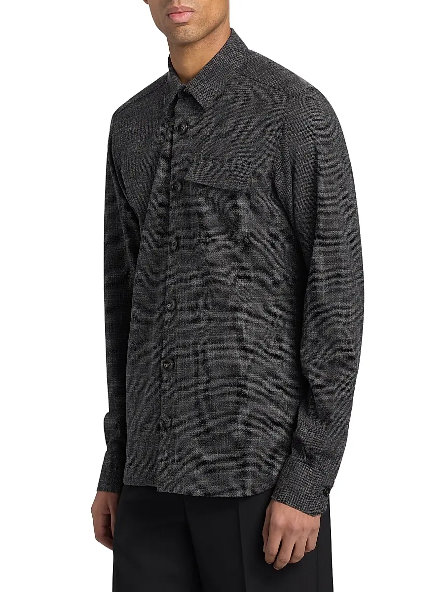 Kiton Men's Buba Pocket Shirt | Thumbnail 4 Kiton Men's Buba Pocket Shirt | Thumbnail 4
