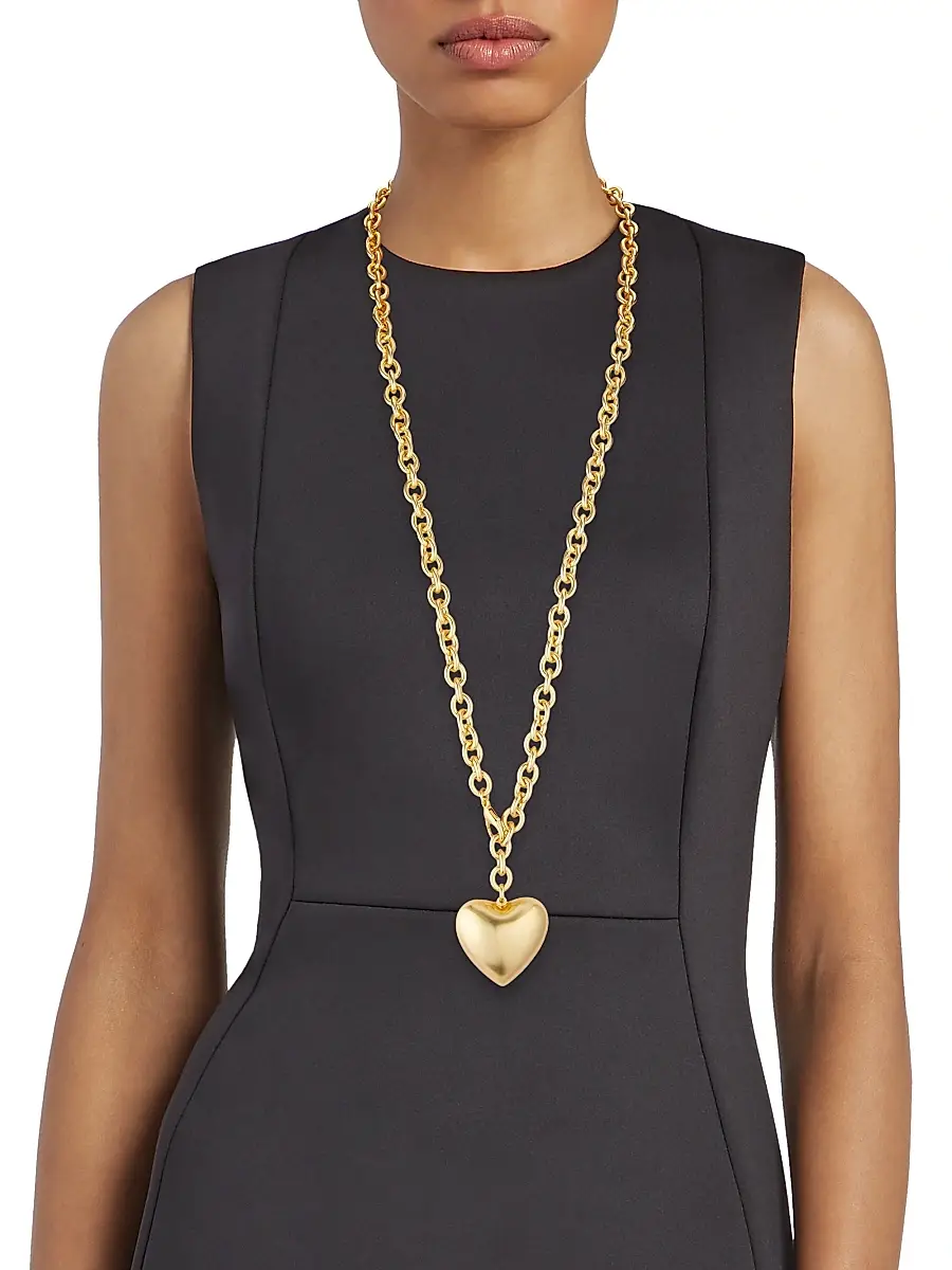 Roxanne Assoulin Women's Heart & Soul Goldtone Long Pendant Necklace - Semi Shiny Gold | Thumbnail 2 Roxanne Assoulin Women's Heart & Soul Goldtone Long Pendant Necklace - Semi Shiny Gold | Thumbnail 2