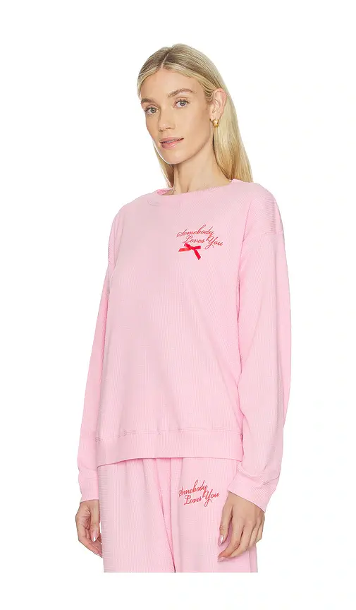 The Mayfair Group Somebody Love You Waffle Crewneck Sweatshirt | Thumbnail 2 The Mayfair Group Somebody Love You Waffle Crewneck Sweatshirt | Thumbnail 2