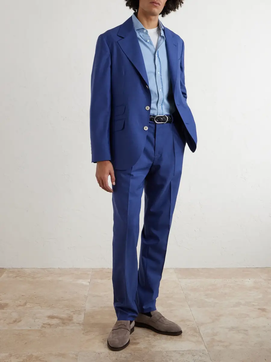 Brunello Cucinelli Straight-Leg Pleated Virgin Wool Suit Trousers - Men | Thumbnail 2 Brunello Cucinelli Straight-Leg Pleated Virgin Wool Suit Trousers - Men | Thumbnail 2