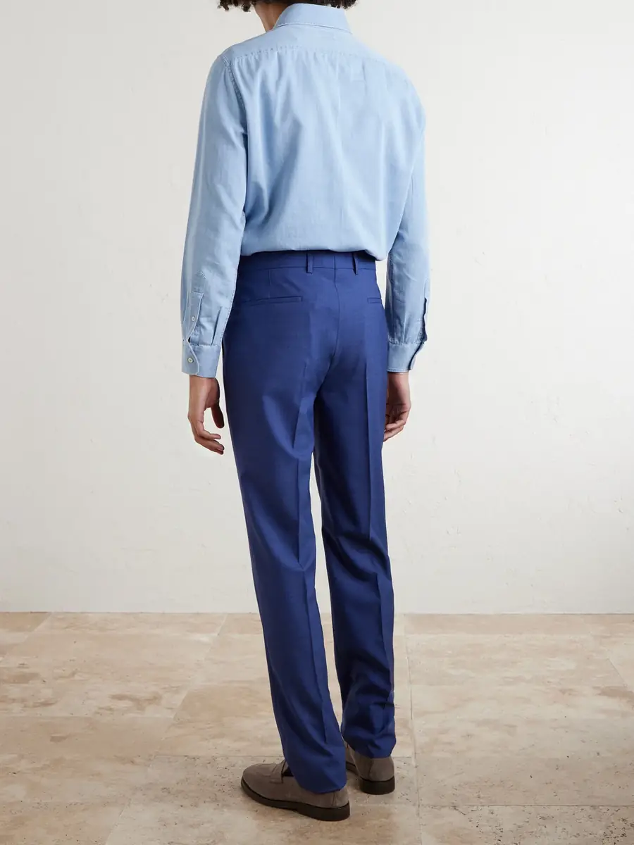 Brunello Cucinelli Straight-Leg Pleated Virgin Wool Suit Trousers - Men | Thumbnail 4 Brunello Cucinelli Straight-Leg Pleated Virgin Wool Suit Trousers - Men | Thumbnail 4