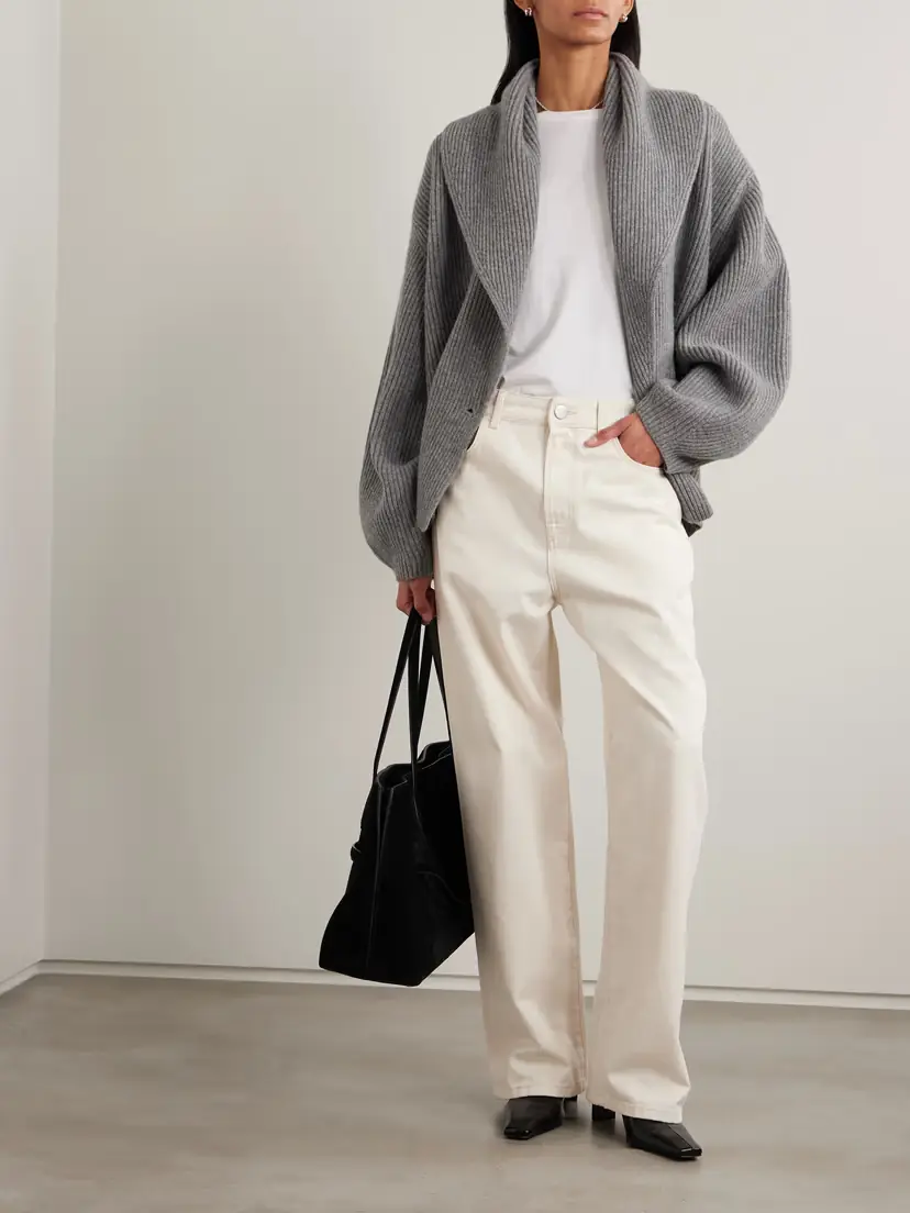 TOTEME Oversized Ribbed Wool Cardigan | Thumbnail 2