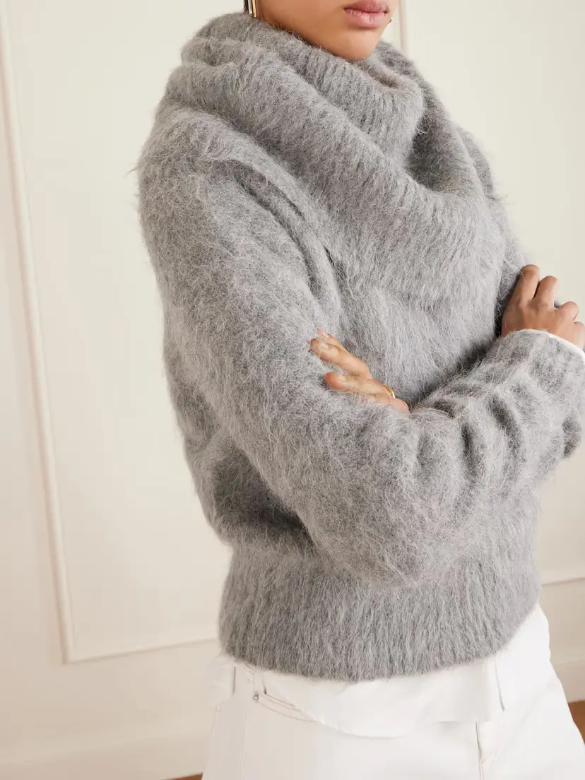 TOTEME Funnel-neck Alpaca-blend Sweater | Thumbnail 4
