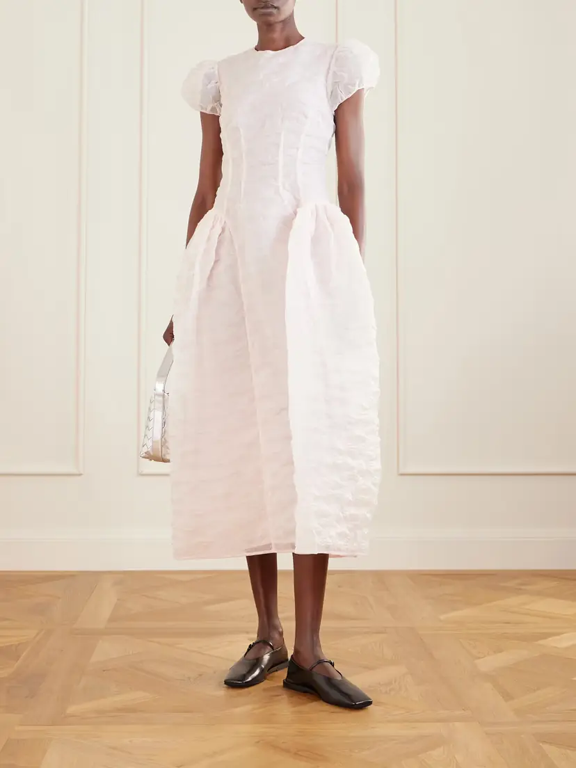 Cecilie Bahnsen Cleopatra Matelassé Organza Midi Dress | Thumbnail 2