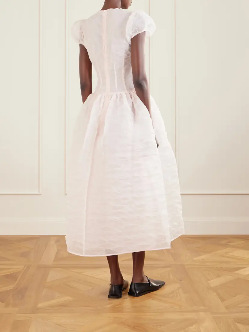Cecilie Bahnsen Cleopatra Matelassé Organza Midi Dress | Thumbnail 3