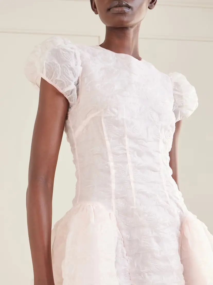 Cecilie Bahnsen Cleopatra Matelassé Organza Midi Dress | Thumbnail 4