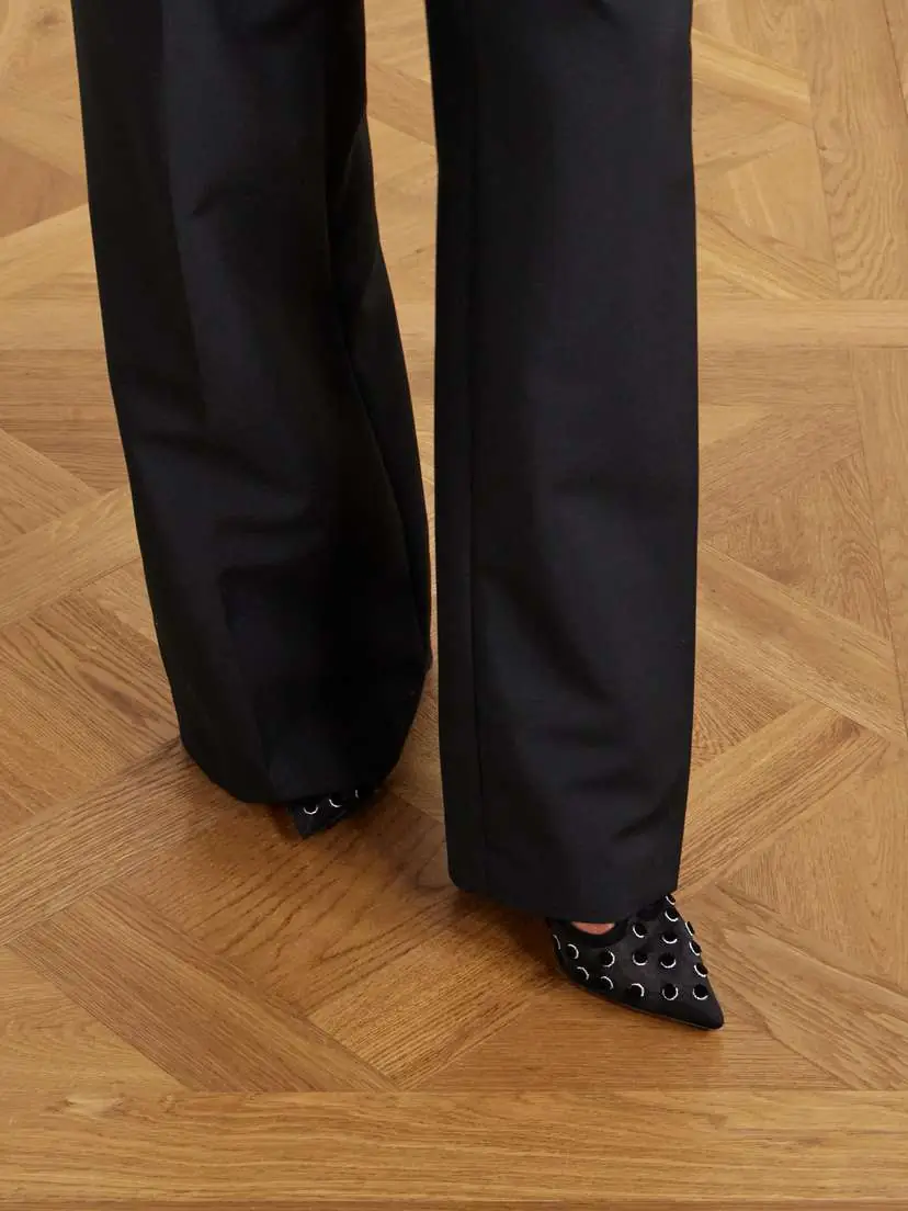 Roger Vivier I Love Vivier 100 Suede-trimmed Flocked Mesh Pumps | Thumbnail 4 Roger Vivier I Love Vivier 100 Suede-trimmed Flocked Mesh Pumps | Thumbnail 4