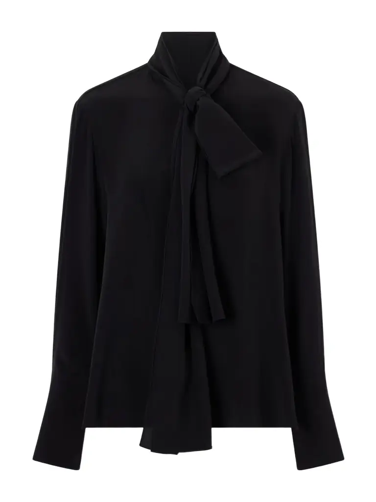 Pussy-bow Silk Crepe De Chine Blouse Pussy-bow Silk Crepe De Chine Blouse