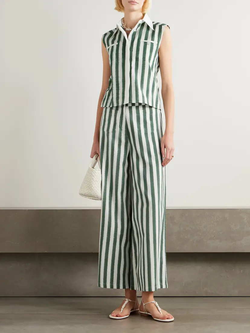 Emporio Sirenuse Ylena Ikat Striped Cotton Shirt | Thumbnail 2