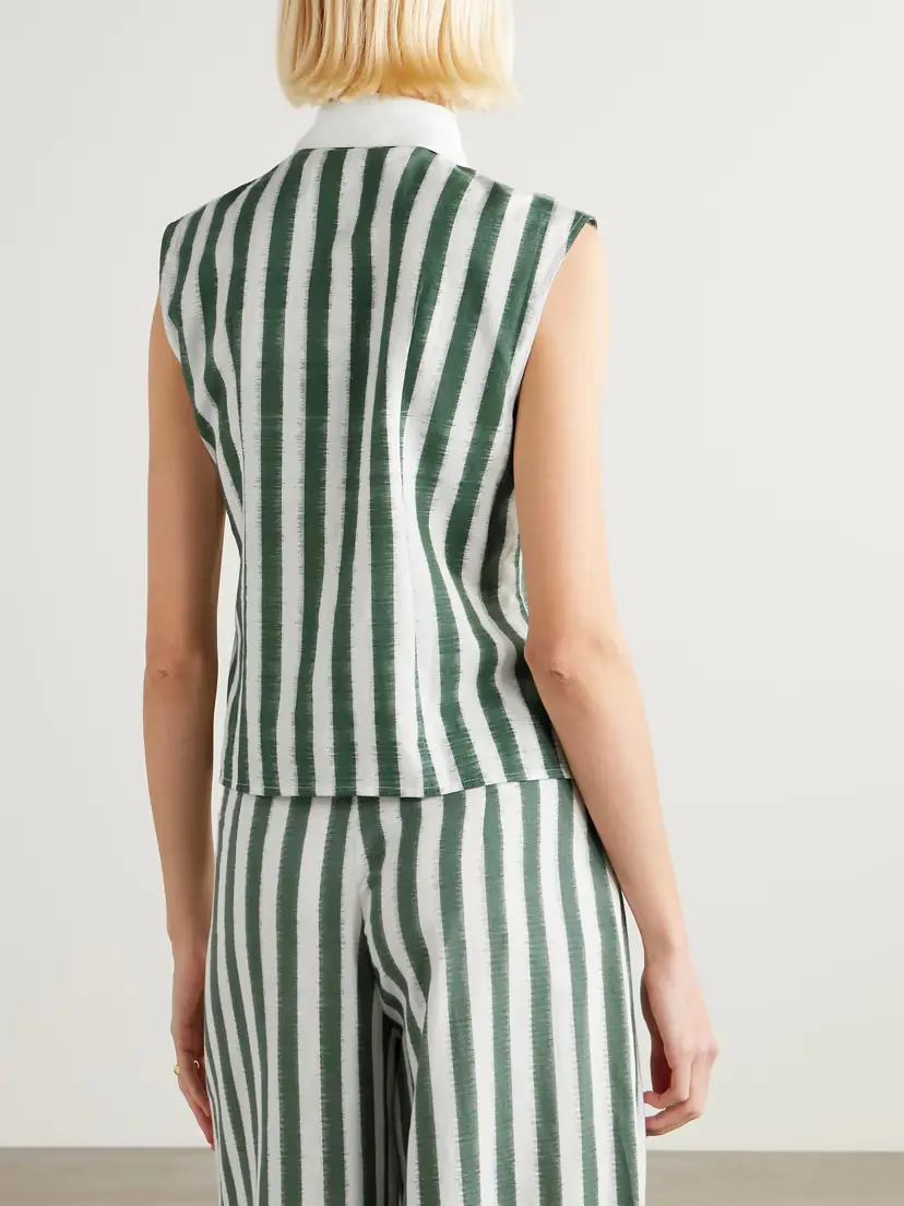 Emporio Sirenuse Ylena Ikat Striped Cotton Shirt | Thumbnail 4